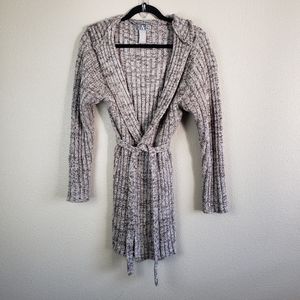 GAS sweaters brown and cream hooded cardigan